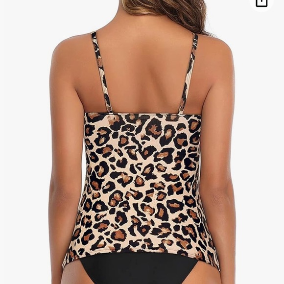 Tempt Me Tankini Swimsuit For Women High Neck Ruched Tummy Control Top! - Picture 3 of 8